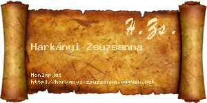 Harkányi Zsuzsanna névjegykártya